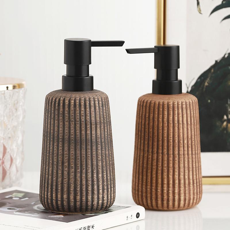 Bathroom Kitchen Detergent Pump Dispenser Cosmetics Gel Holder Jar Ceramic Liquid Lotion Dispenser Shampoo Soap Containers