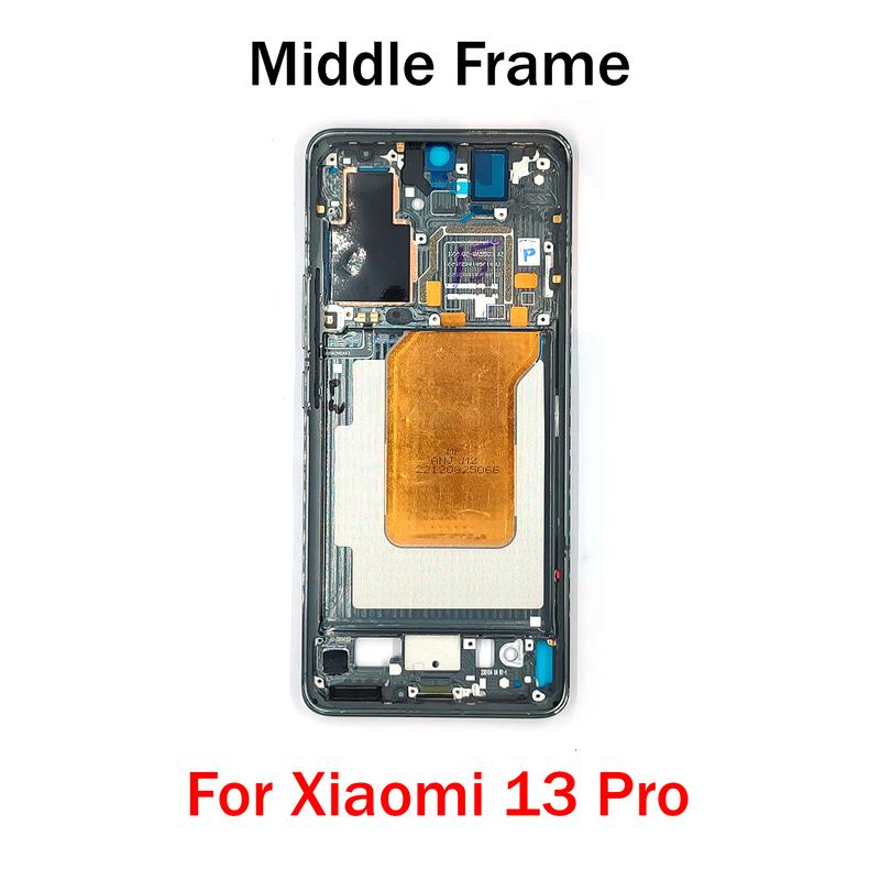 Middle Frame For Xiaomi 13 Pro LCD Front Frame Housing Bezel With Side Button Repair Parts