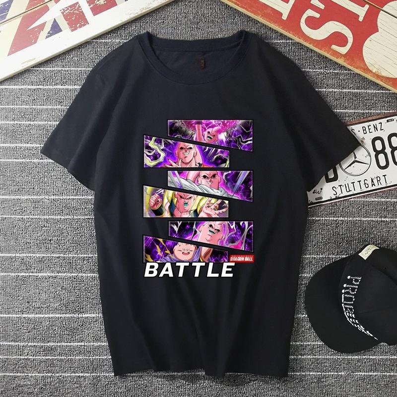 

New Dragon Short Sleeve Ball TShirt Mens and Womens Trend Brand Wukong Joint Japanese Animation Clothes Pure Cotton Students 4XL