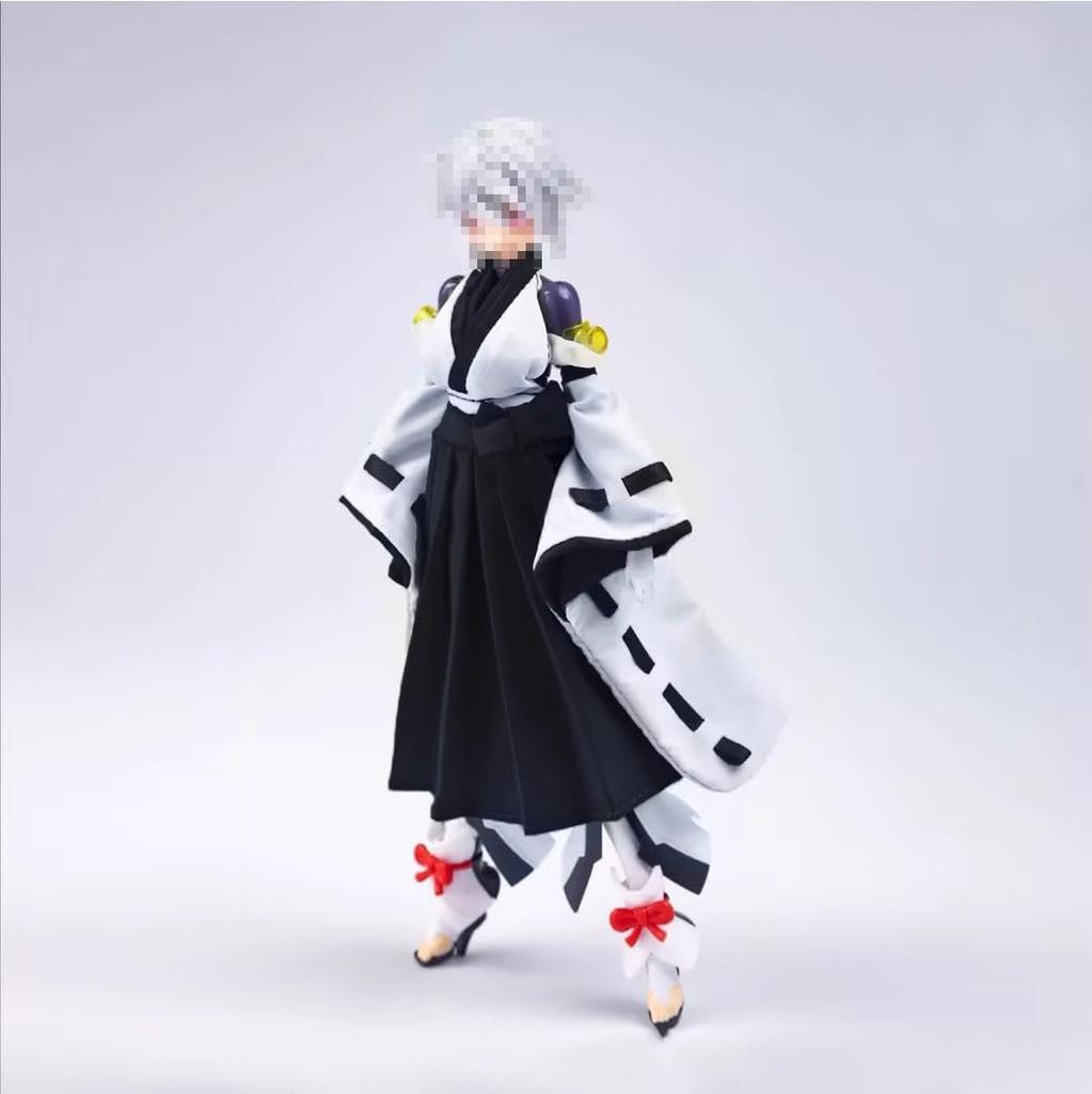 HAMRETHYPPZ Niedliche Herren- und Damenbekleidung Lässig Größe Anziehen Skala Kimono Tanzkostüm und Körper Nicht Schwarz Set, Maßstab 1/12, Set, Maßstab 1/12,