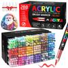 Professional Art Use 12-288 Colors Acrylic Paint Pen Marker Brush Tip Paint Marker For Painting Wood Calligraphy Christmas Gift