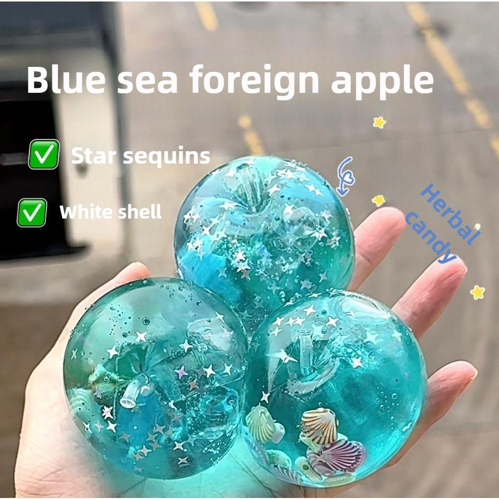 Taba Squishy Modré Oceánské Jablka Stresové Míčky Senzorická Fidget Hračka Pomalé Zvedání Squishy Hračky pro Děti a Dospělé Stisknout Relaxovat Dárek