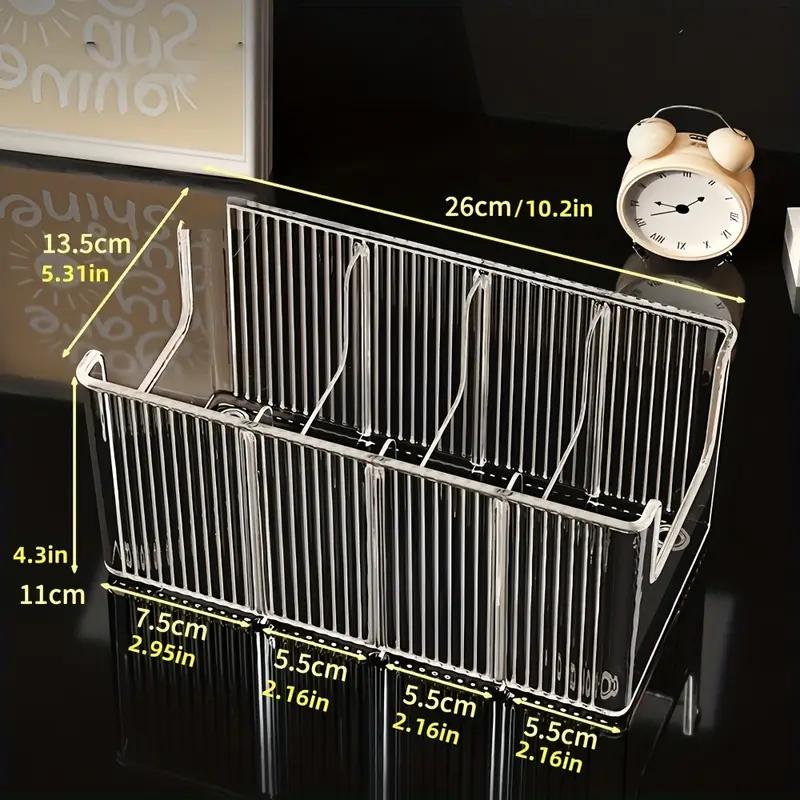 Belt Storage Artifact Home Wardrobe Men's and Women's Belt Display Stand Acrylic Transparent Grid Belt Storage Box
