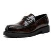 2025 Spring and Autumn New Large Size Leather Shoes Glossy Loafers Business Wedding Leather Shoes Men's Shoes Tide 48