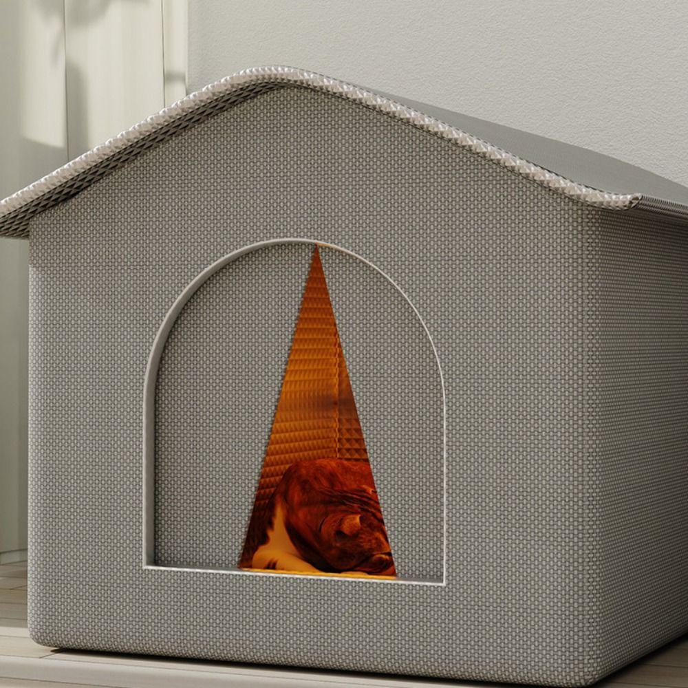 Warm Insulated Cat House Foldable Feral Cat Shelter Pet Hideaway Pet Condos  Camping