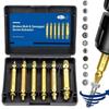 6Pcs Damaged Screw Extractor Drill Bit Set, Broken Bolt Stud Remover, Speed Out Tool for Stripped Rusted Screws, Home Maintenance and Auto Repair Use