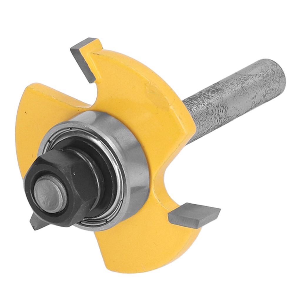 Tongue and Groove Router Bit Set T Shape Wood Milling Cutter 14 Inch Shank Router Bit 3 Teeth