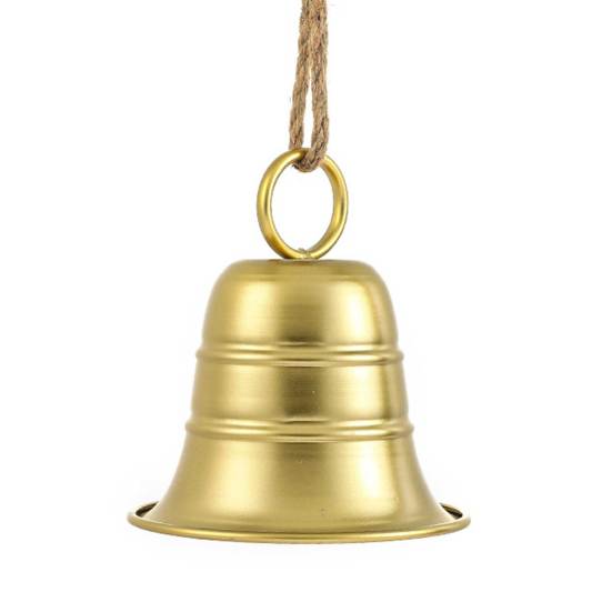 Yousheng Rustic Metal Christmas Bell Large Red Green Golden Jingle Bell Christmas Tree Hanging Decor Vintage Handmade Wind Chime for Tree Wreath Door