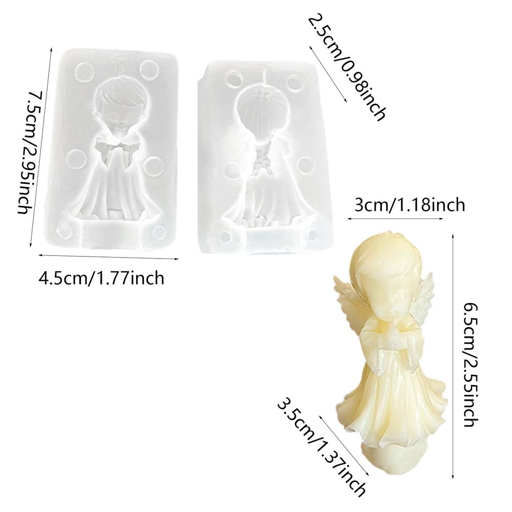 3D Engel Gebet Silikon Kerzenform Epoxid DIY Töpferton Gips Werkzeug Schokoladenform Küche Kuchen Backen Dekoration Form