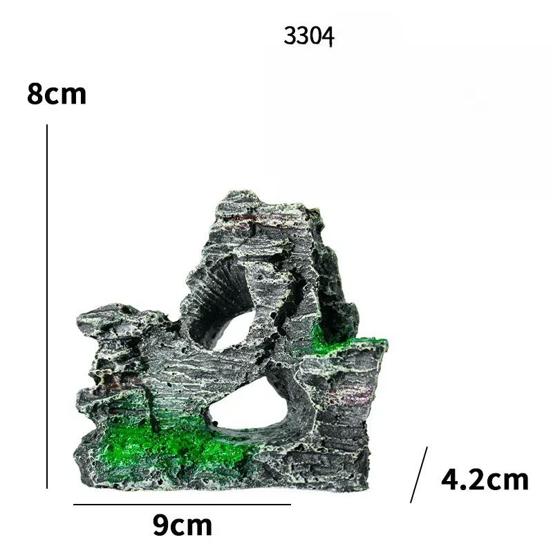 Fischtank- und Aquariendekoration, Kunstharz, Steingarten, Wassergras, Simulation einer Mikrolandschaft, Heimhandwerk und Ornamente