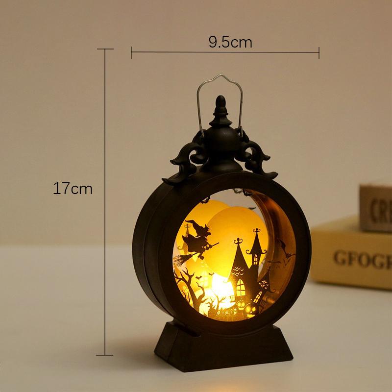 Halloween LED Wind Night Light Portable Pumpkin Ghost Lantern Bar Desktop Ornament Halloween Decor Props Party Supplies DeskLamp