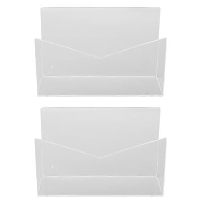Acrylic Mail Holder Mail Organizer Countertop Clear Letter Holder for Desk Envelope Holder Mail Sort