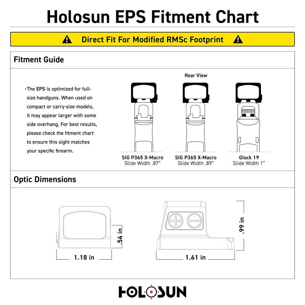 HOLOSUN Open Reflex Green Dot Handgun Black EPS-GR2 Scope,