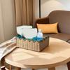 Large Capacity Imitation Rattan Storage Basket Handmade Cosmetic Storage Box  Bedroom