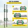 VEVOR 3PCS Linear Rail 2-167.6 cm(0.78-66 Inch), Linear Bearings and Rails with 4PCS HSR20 Bearing Block