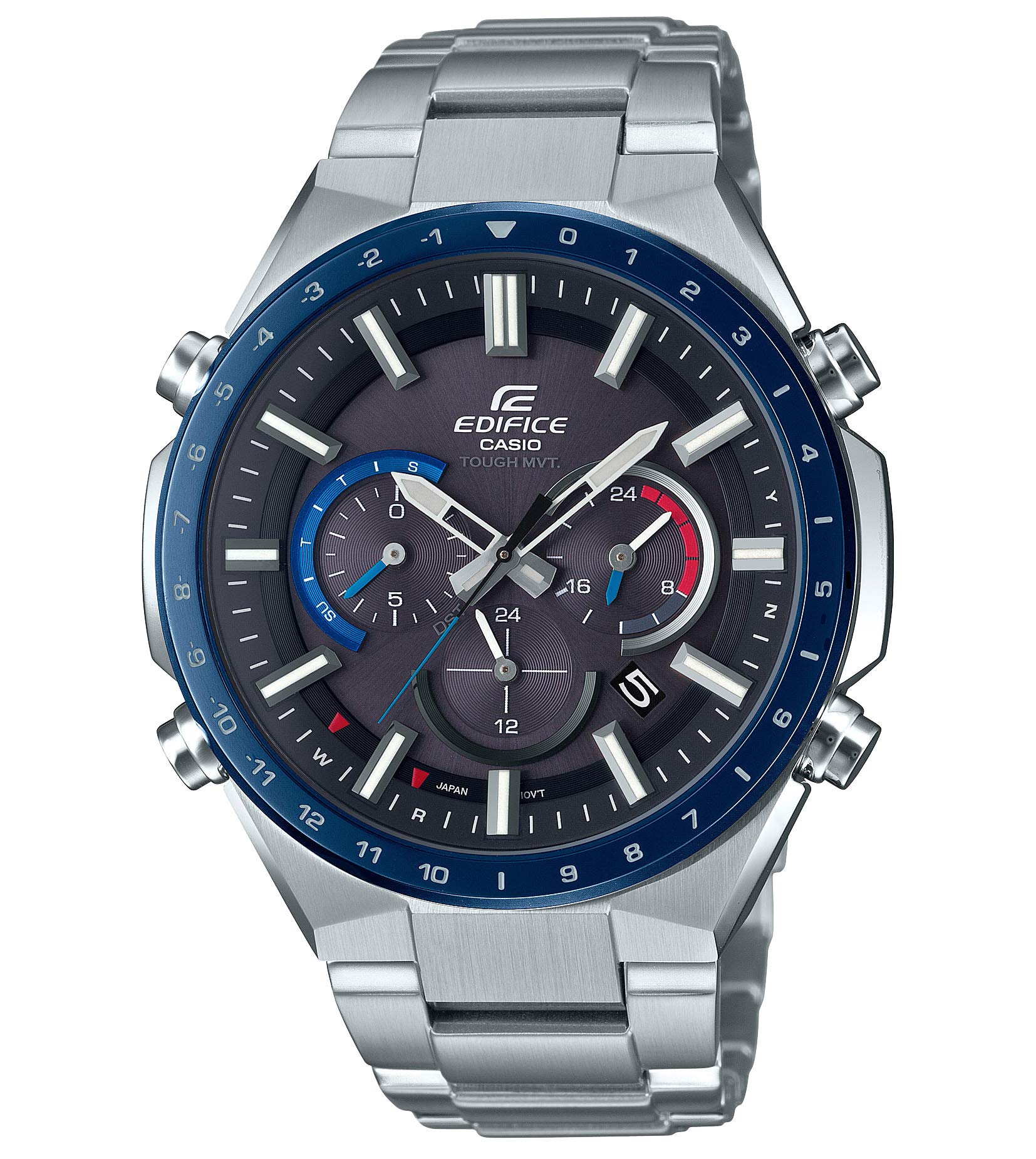 Часы Edifice Солнечные Серебристые [Casio] Радиоуправляемые EQW-T660DB-1BJF Мужские