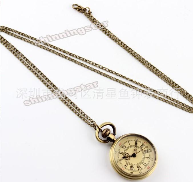 Steampunk Full Hunter Golden/Silver/Black Quartz Analog Alloy To My Daughter Pocket Watches/To My SON Pocket Watches Pendant Chain Roman Number Clock