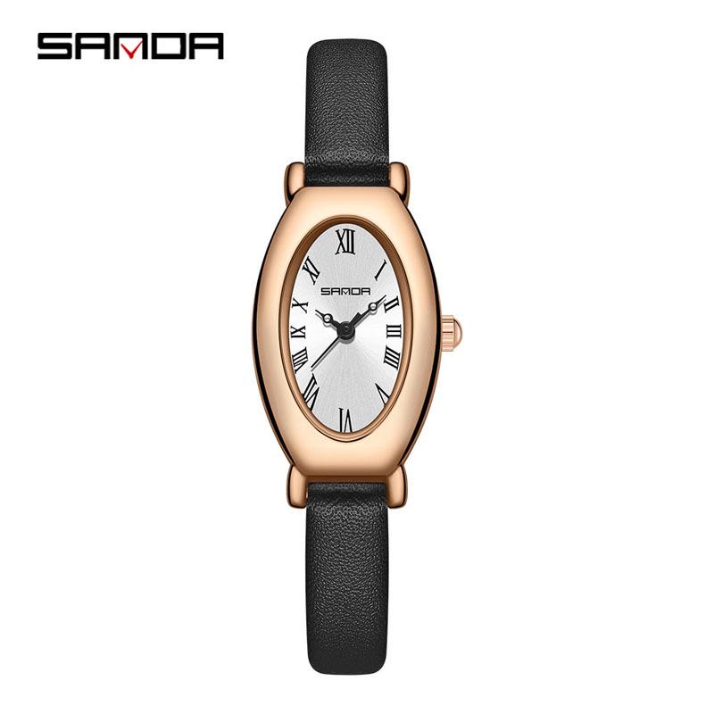 OFNS Women s Retro Oval Quartz Watch, Mother-of-Pearl Dial, Waterproof, Green.