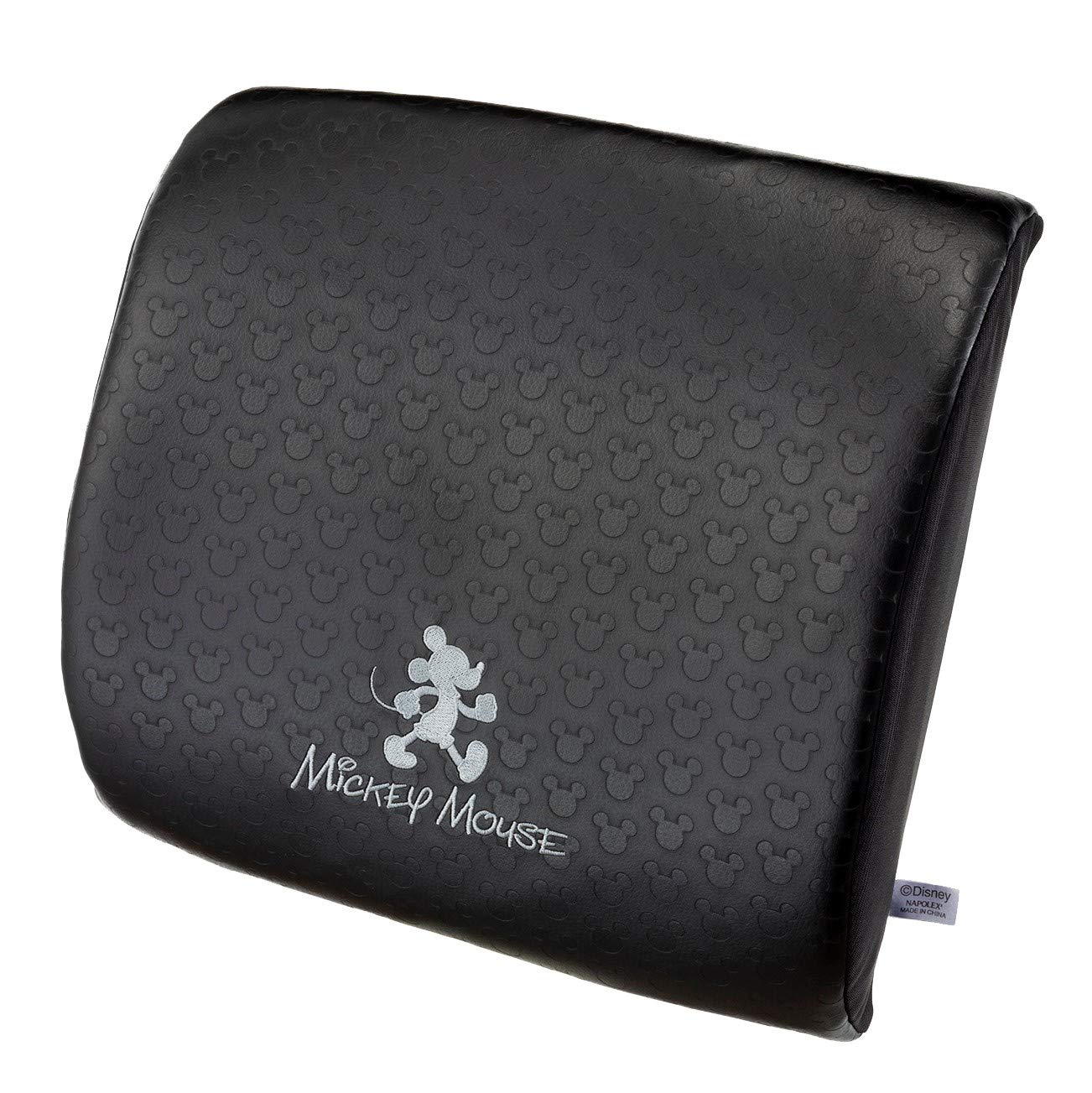 

Napolex Car Memory Foam Fits Perfectly in the Lower Relieves Lower Back Pain and Disney Mickey Mouse Cushion, Back, Fatigue, Leather-Look Design,