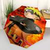 1 PC Automatic Folding Umbrella - Naruto Fire Determination Pattern Portable Foldable Design With 8 Ribs Christmas Birthday Gifts