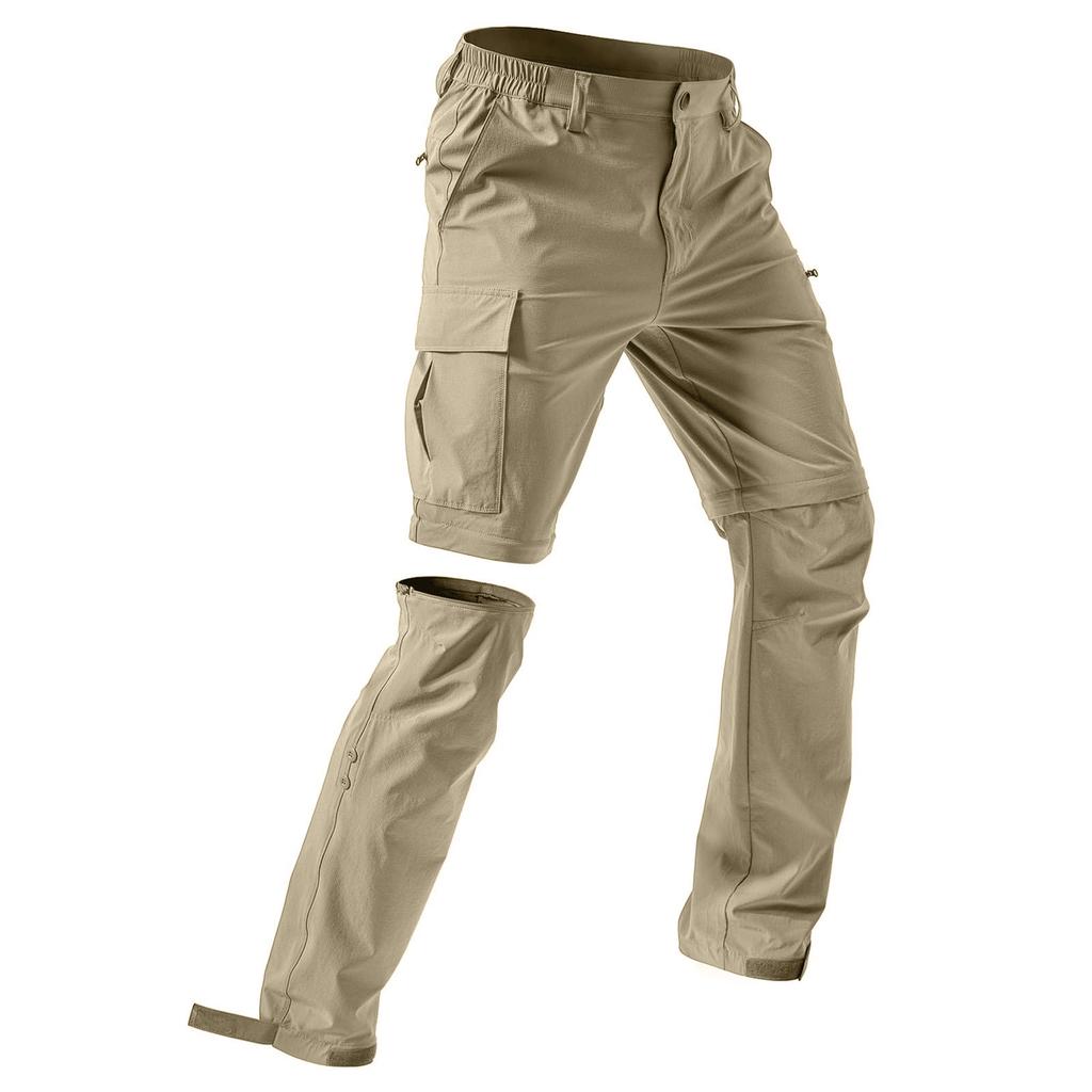 Detachable Sports And Leisure Multi Pocket Workwear Shorts, Loose Outdoor Casual Long Pants, Cropped Pants