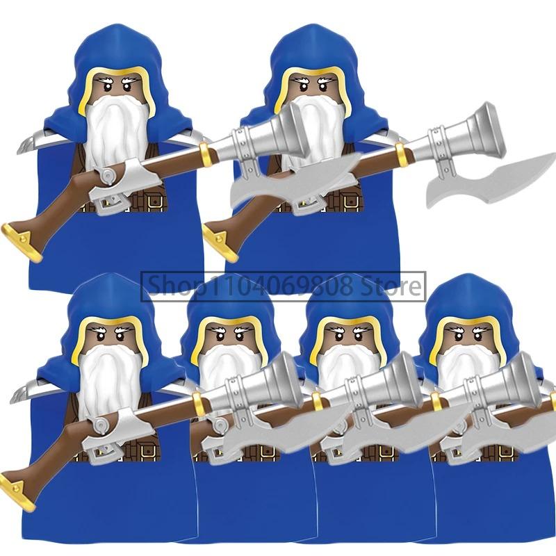 MOC Medieval Military Figures Building Blocks Castle Militia Soldier Dragon Gothic Knight Helmets Swords Shield Bricks Toys N06