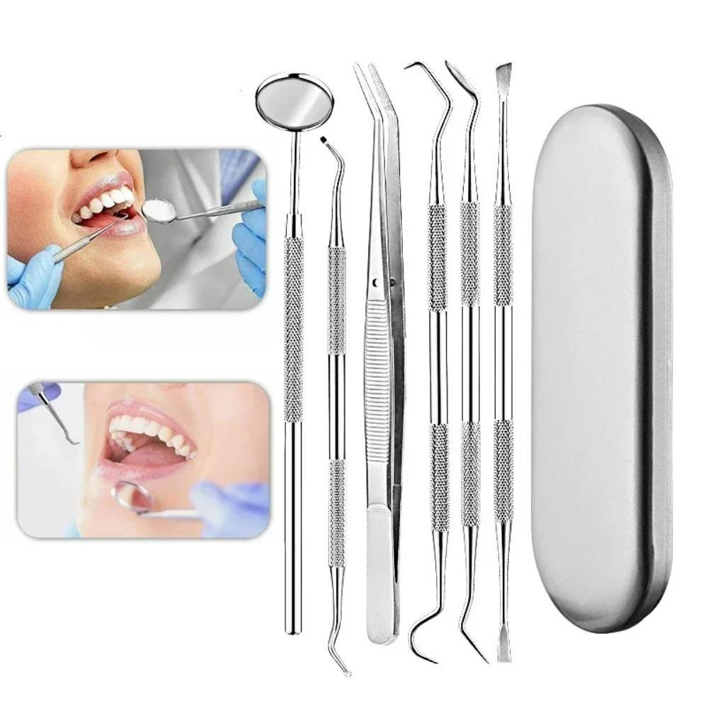 Lustro dentystyczne ze stali nierdzewnej, zestaw dentystyczny, torba, lusterko do ust, instrumenty dentystyczne, pielęgnacja jamy ustnej, wybielanie, usuwanie kamienia nazębnego, narzędzia