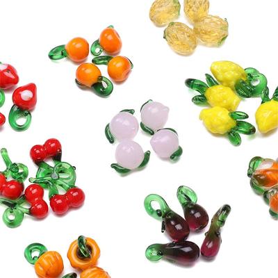 Křišťálové skleněné korálky Ovoce Zelenina Volné distanční korálky pro výrobu šperků DIY náramek náhrdelník