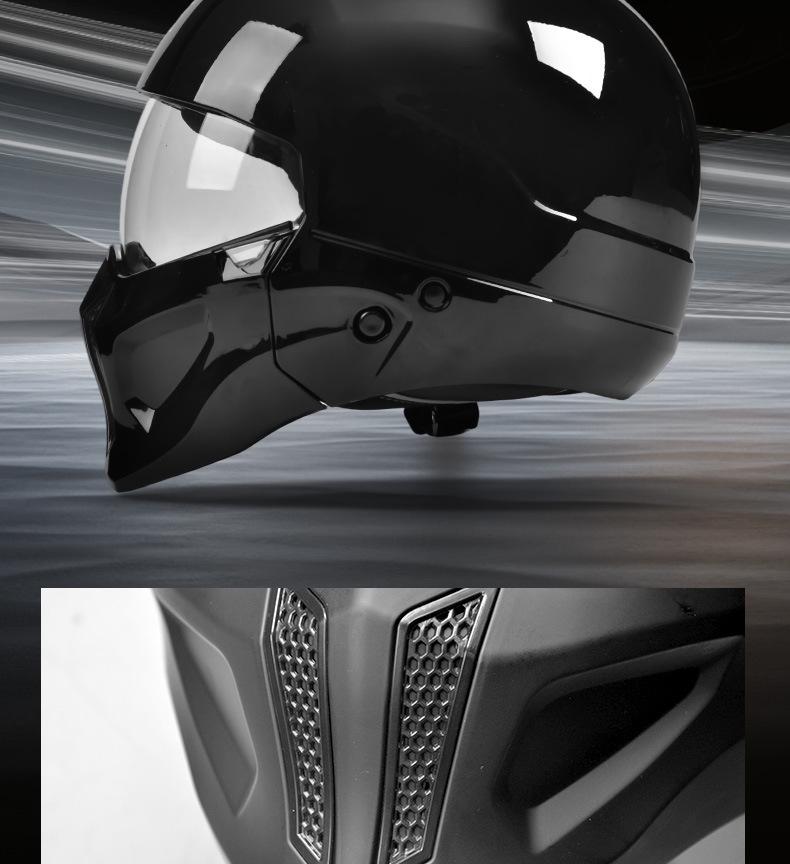 3C/Dot Certified Scorpion Retro Motorcycle Helmet - Warrior Design, All-Season Protection