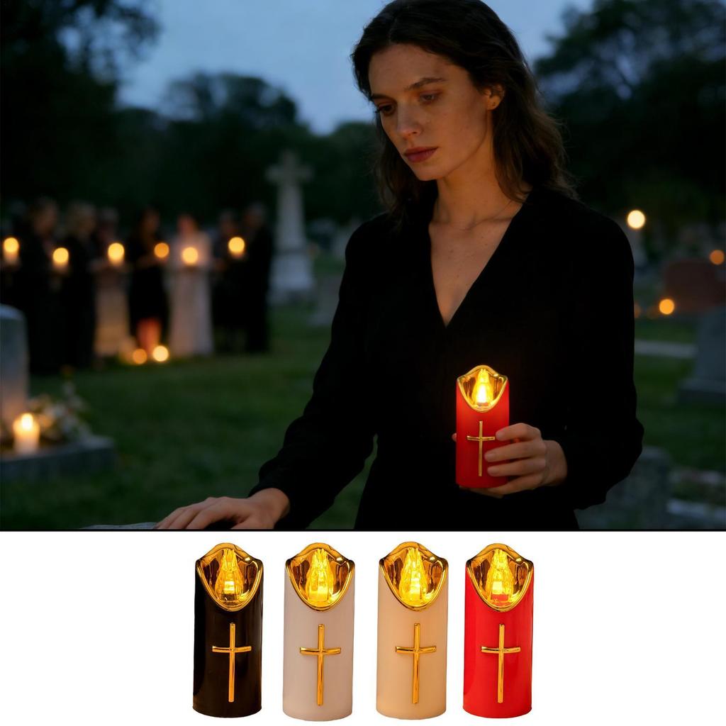 Electric Candles Battery Operated Creative Portable Realistic Flame Candles Decor Waterproof Battery Operated Candle with Lamps