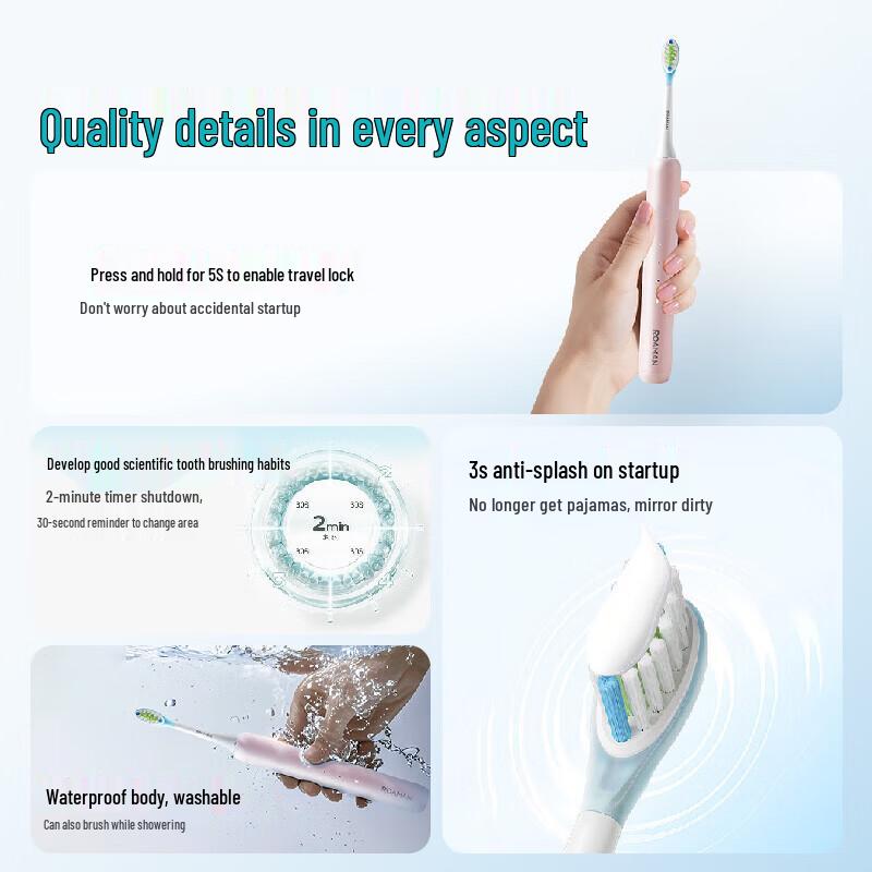 ROAMAN M3 Smart Dual-Drive Electric Toothbrush