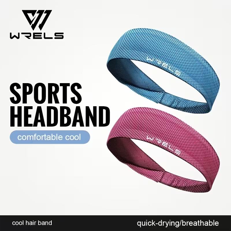 WRELS Sweatbands Sweatproof Sports Headbands Men and Women Moisture-Wicking Running Gym Workout Headband Yoga Tennis Hair Bands