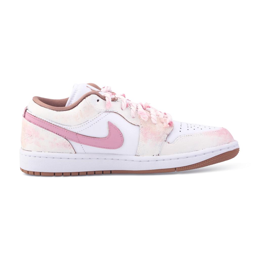 Jordan Air Jordan 1 Drippy Sakura Kinomoto Low Top Vintage Basketball Shoes Unisex Pink White DC0774-202(Team889-)