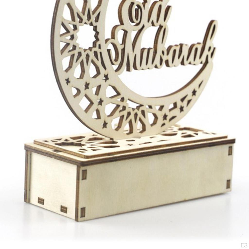 Eid Crafts Night Light, , Ramadan Mubarak Lamp Decorations, Home Party Bedroom Ornaments for
