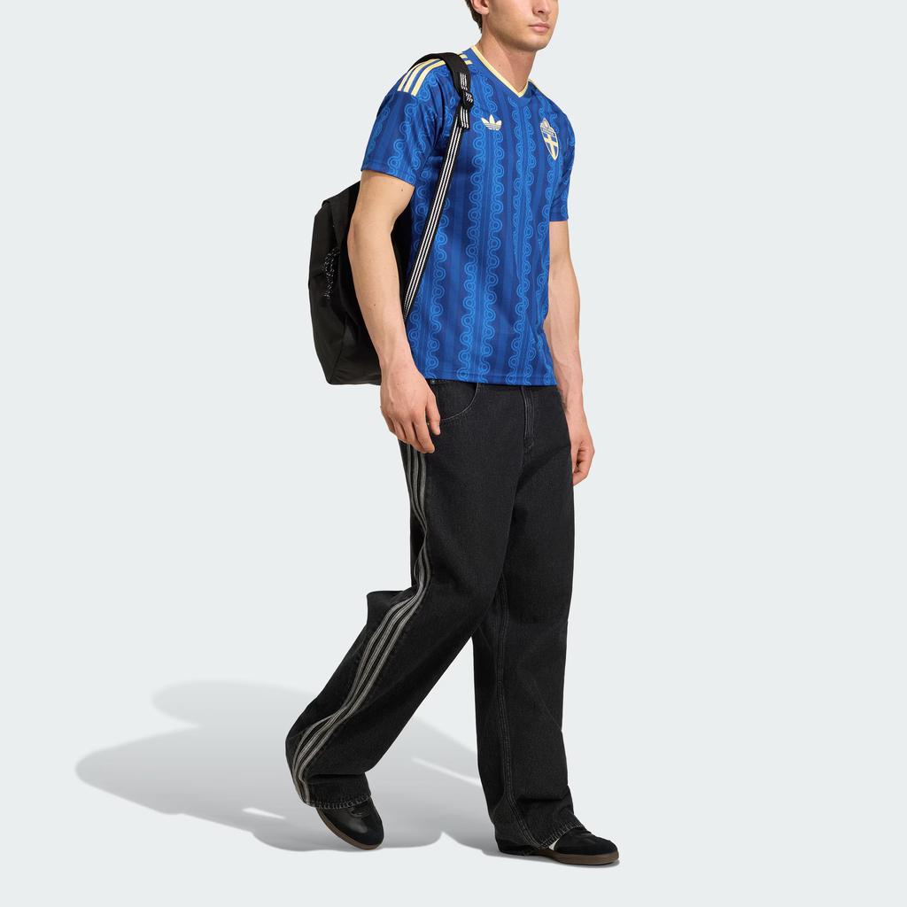 Adidas Originals Fan Version Sweden National Team 2026 World Cup Away Climacool Quick-Dry Slim Fit Short Sleeve Football Shirt Men tops JM5810