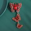 Rhinestone Butterfly Brooches for Women Unisex Insect Pin Event Party Funny Luxury Gifts Backpack Decoration Clothes Accessories