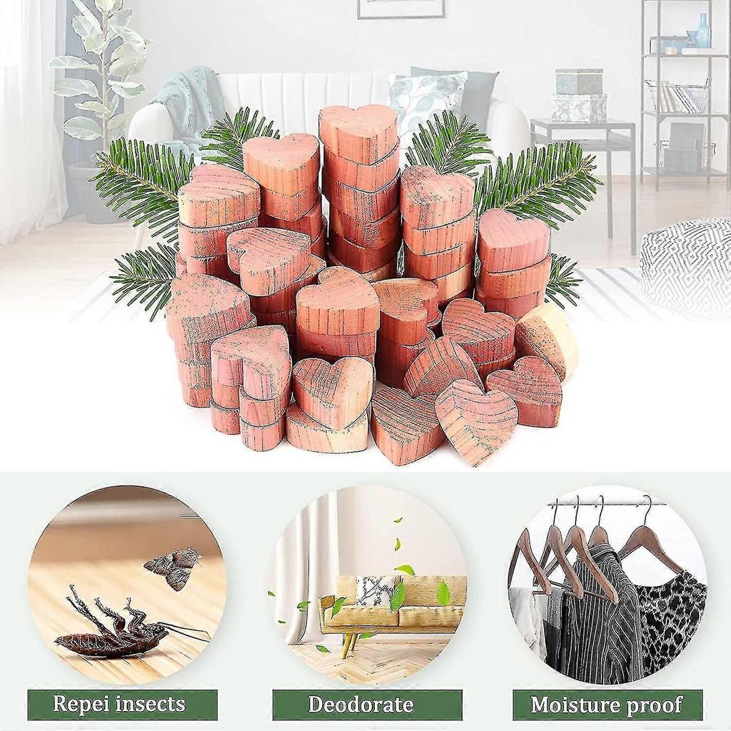 Lot de 100 Boules de Bois de Cèdre Répulsif contre les Mites Répulsif Textile pour Mites Cœur en Bois de Cèdre Naturel Sans Produits Chimiques, Piège à Mites Naturel Fo