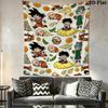 Dragon Ball Wall Tapestry Aesthetic Wall Hanging Printed Fabric Blanket Decorative Tapestries for Bedroom Living Room Home Decor