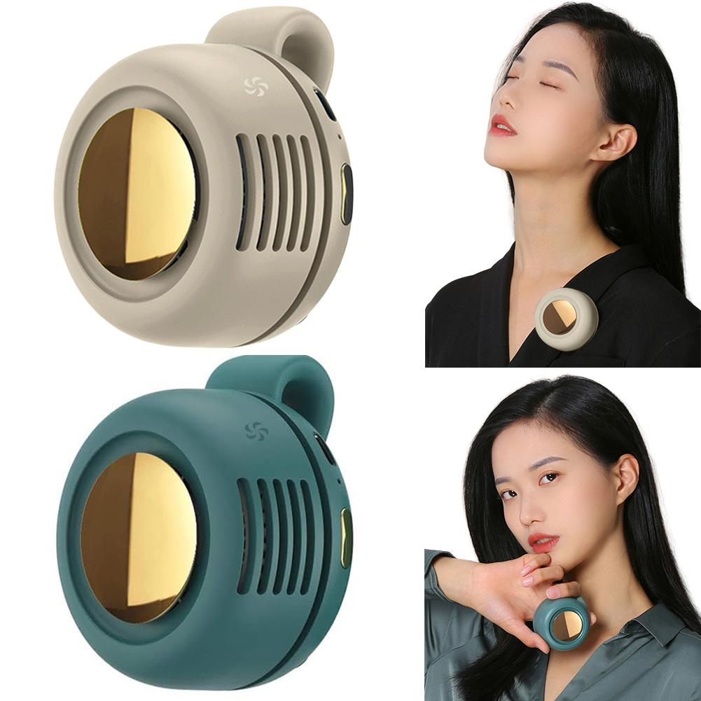 Outdoor Bladeless Fan USB-C Rechargeable Electric Desktop Fan 360°Adjustable Strong Wind Bladeless Fan for Outdoor Sports