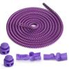 1 pair Colorful elastic band circular spring buckle adult and child elastic no tying, black and white lazy shoelaces