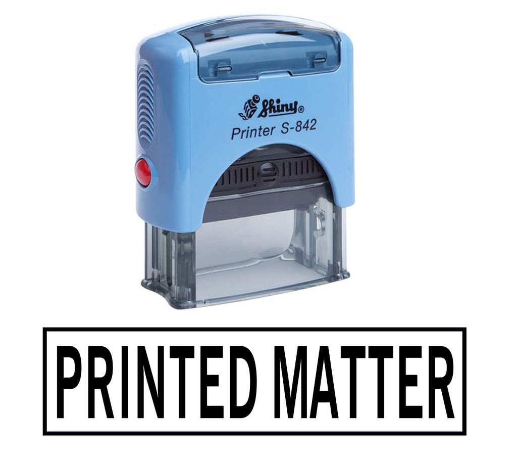 PRINTED MATTER Self Inking Rubber Stamp Custom Shiny Office Stationary Stamp