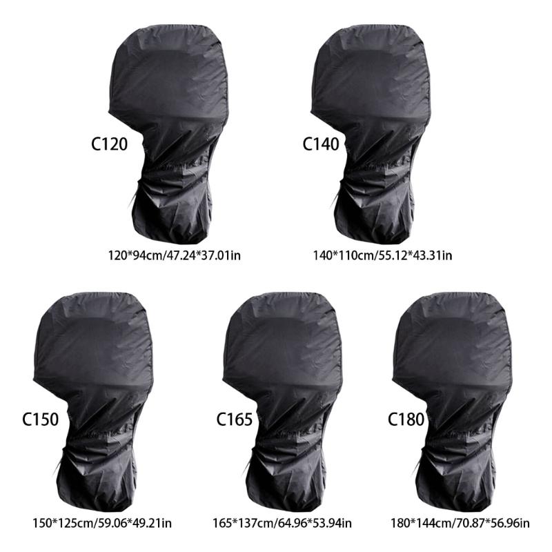 Marine Engine Protector Outboard Motor Shroud Cover With Zippered Closure Drawstring Design For 0-5HP Motors Waterproof