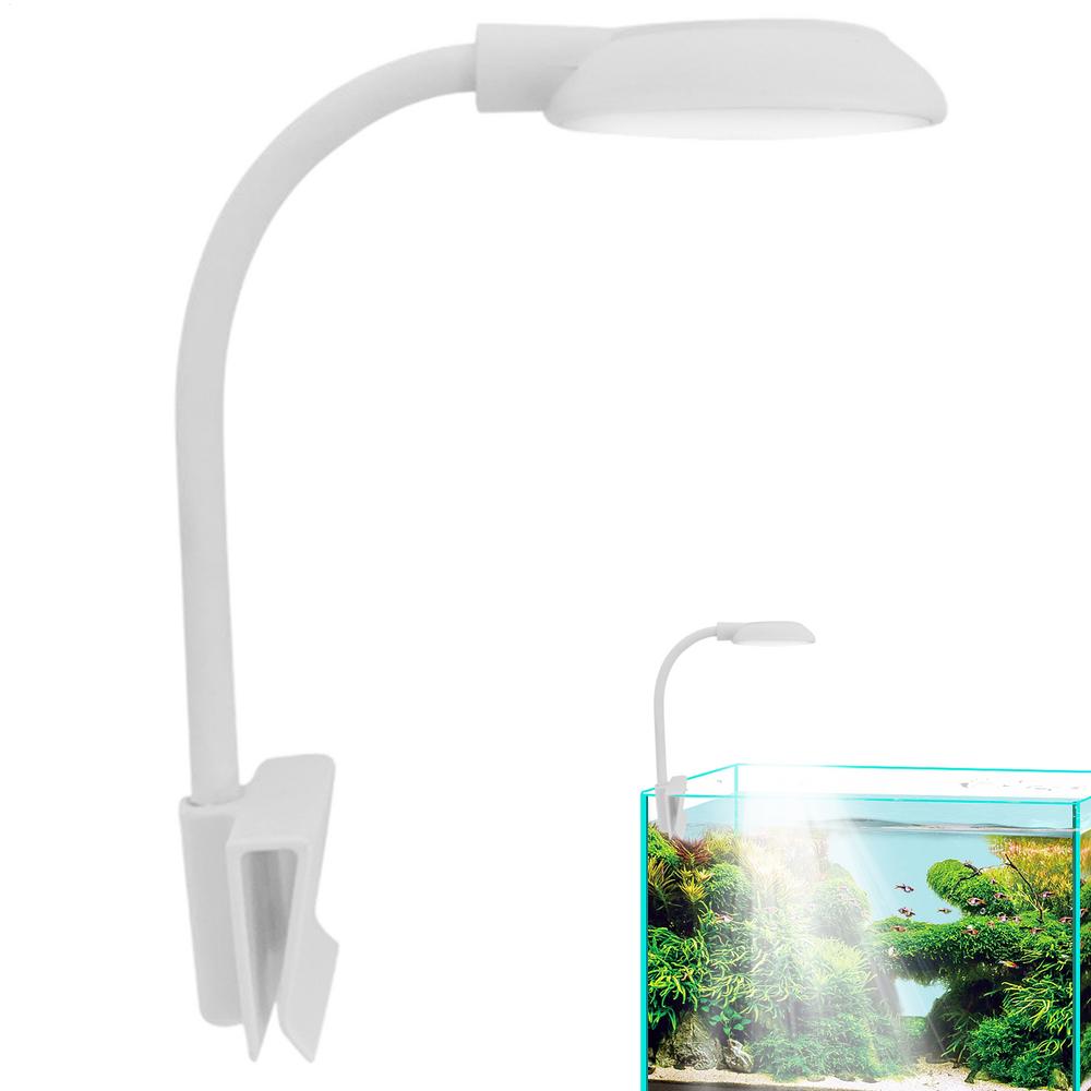 Clip On Aquarium Light LED Aquarium Light Fish Tank Lamp Adjustable Clamp 360 Degree Flexible Waterproof Aquarium Light Plant