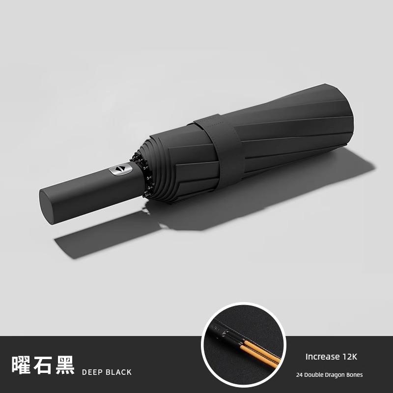 Umbrella with Enlarged Canopy, Thickened and Reinforced, Uv-Resistant, Compact and Portable, Dual-Use for Women and Men, Fully Automatic Sunshade