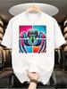 1pc Men'S Graphic T-Shirt Pop Art Style Vibrant Jumping Spider Print Short Sleeve Crew Neck