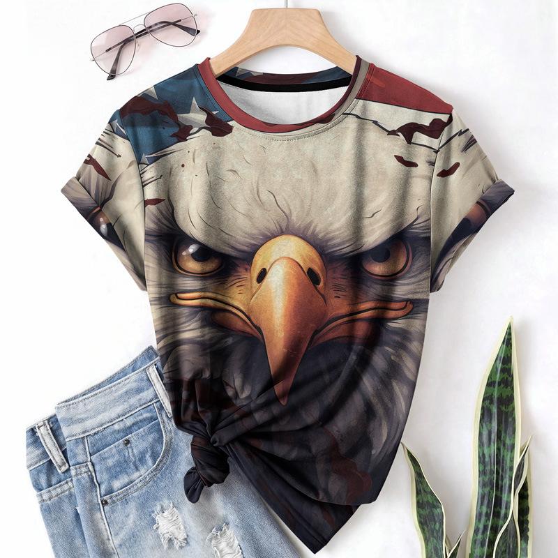 

Повседневная женская футболка с круглым вырезом и короткими рукавами, летняя футболка из легкой ткани 6XL