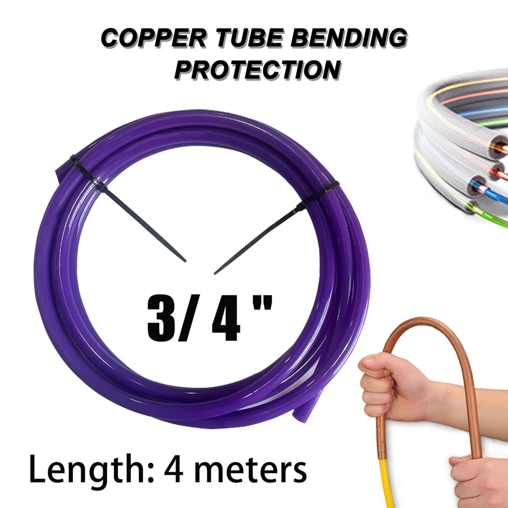 CT-205 3/4" Air Conditioning Copper Pipe Protector 4M PE Plastic Anti-Deformation Protection Copper Pipe Non-Deformation