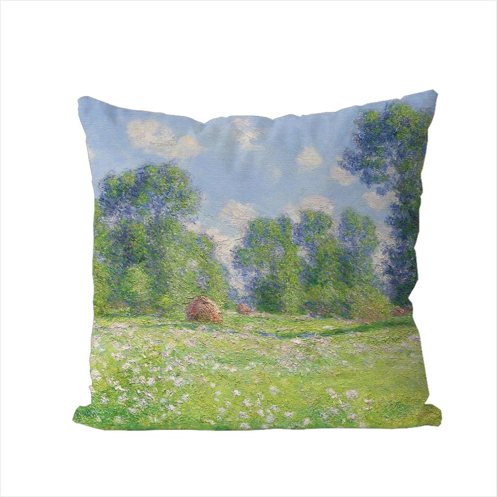 Claude Monet Art Pillow Case For Car Sofa Decorative Home Doublesided Print Plush Square Throw Pillow Cushion Cover
