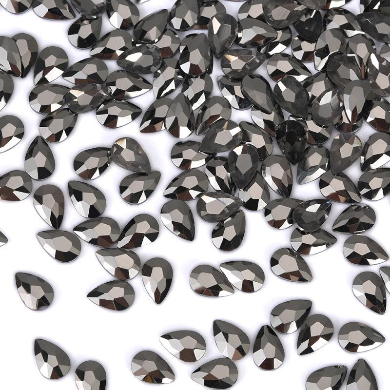 Mine Black Electroplating Color Nail Art Flat Bottom Jewelry Special-Shaped Diamond Diy Manicure Nail Ornament Nail Art Diamond