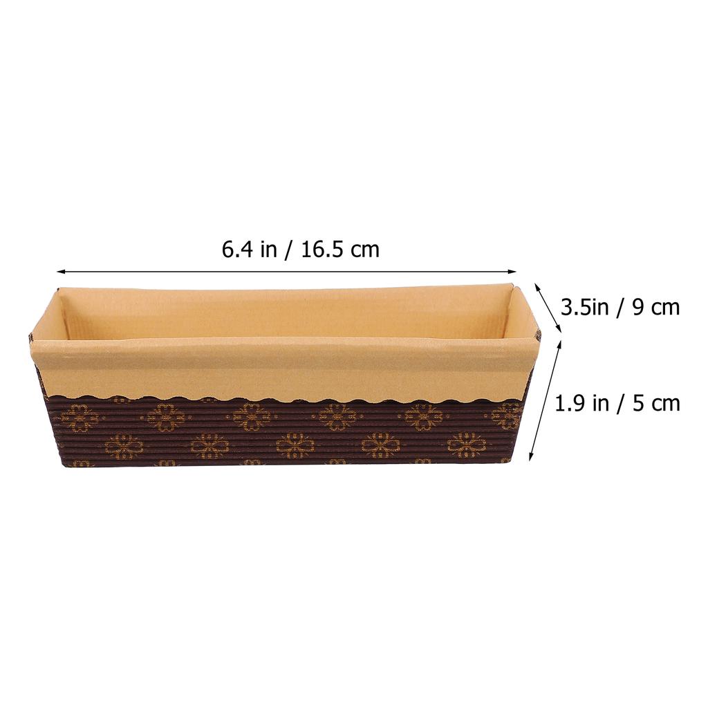 25 Pcs Bread Tray Unique Mold Kitchen Plates Cake Pan Baking Pans Toast Loaf Paper Takeaway Box Practical Loft Molds